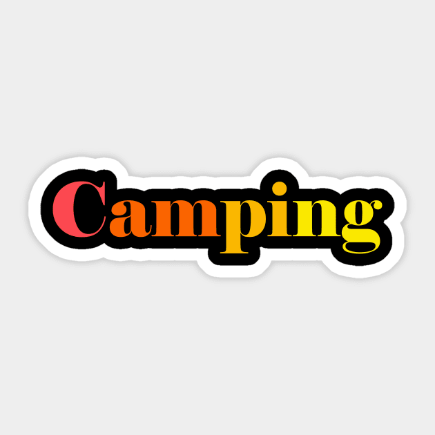 Fun attractive camping cool cute lover hiking Sticker by Bookshelfsells 